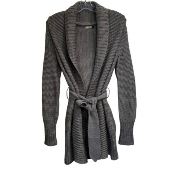 Aritzia Wilfred Alpaca Wool Wrap Cardigan Shawl Collar Sweater Chunky Knit Soft - Picture 1 of 15